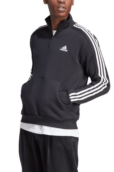 Adidas Essentials Fleece pánská mikina s pruhy