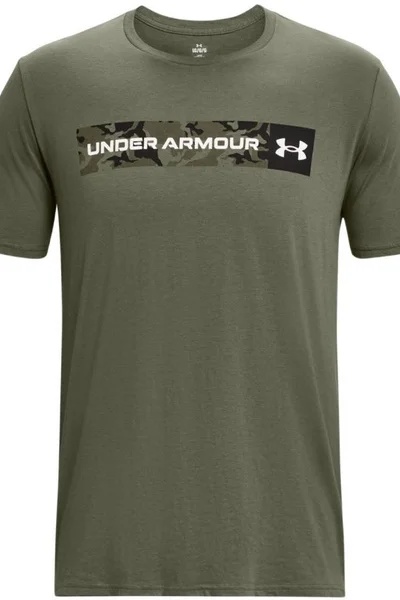 Pánské funkční tričko Under Armour Camo Chest Stripe khaki