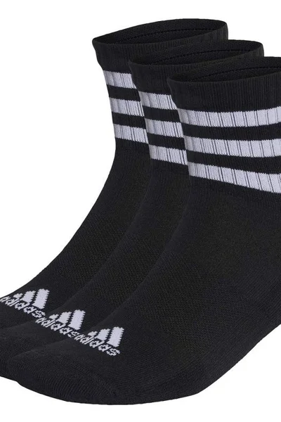 Adidas pohodlné sportovní ponožky 3-Stripes černé - 3 páry