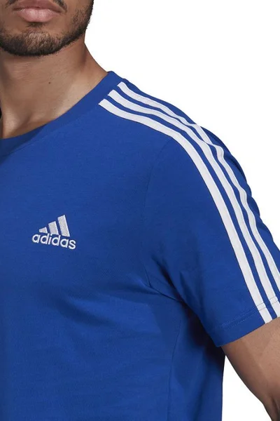 Adidas Pánské Tričko Modré S Krátkým Rukávem