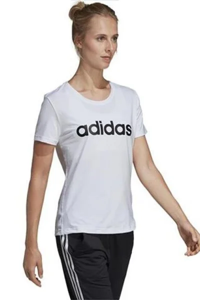 Bílé dámské tričko Adidas W D2M Logo Tee W DU2080