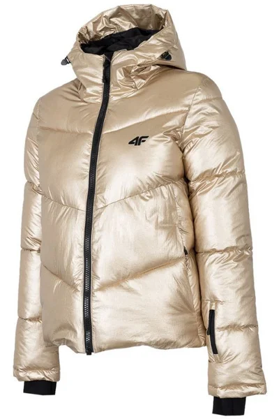 Zlatá lyžařská bunda pro ženy od 4F