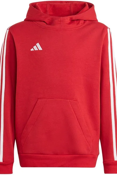 Adidas Dětská Mikina Tiro League Červená S Kapucí