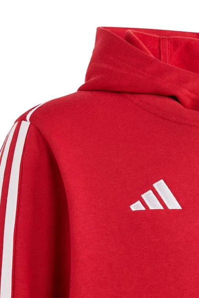 Adidas Dětská Mikina Tiro League Červená S Kapucí