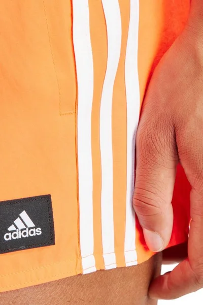 Plavecké šortky adidas s třemi pruhy M - oranžové