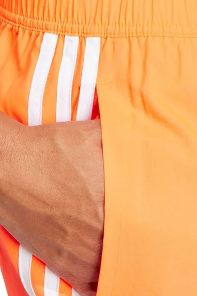 Plavecké šortky adidas s třemi pruhy M - oranžové