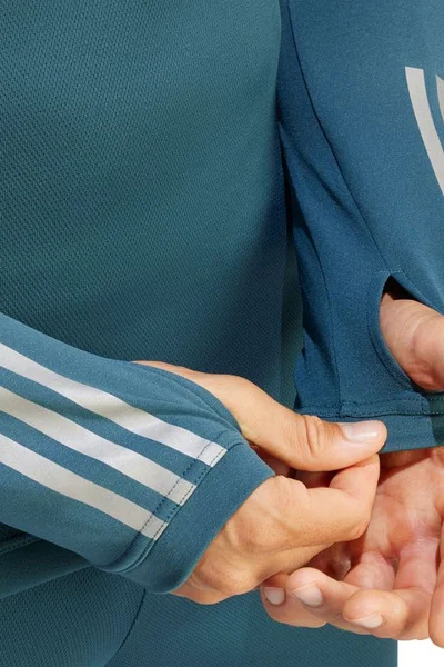 ADIDAS pánská tyrkysová tréninková mikina do chladnějšího počasí