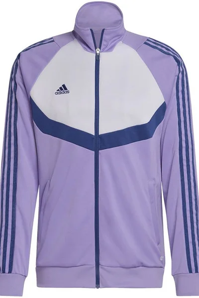 Sportovní pánská mikina adidas Tiro - Aeroready - fialová-bílá