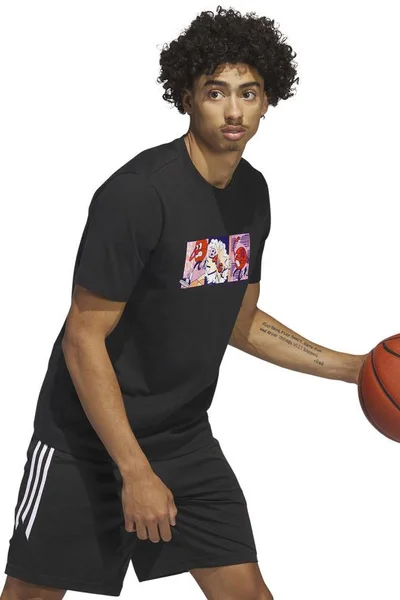 Adidas pánské basketbalové tričko Lil' Stripe Graphic Tee