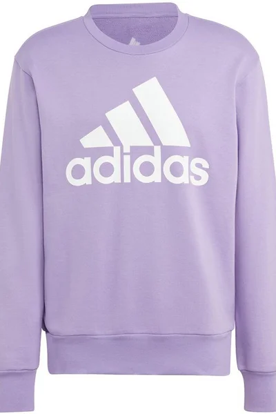 ADIDAS pánská fialová mikina s velkým logem Essentials