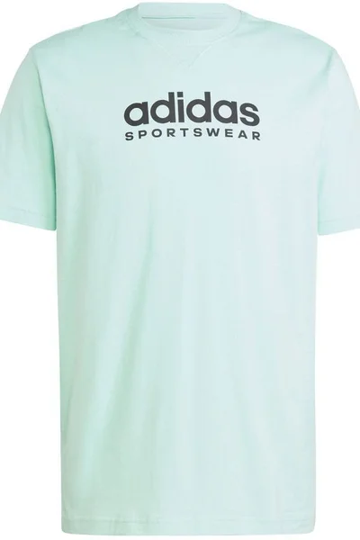 Tričko Adidas Graphic Tee pánské - krátký rukáv - máta - bavlna