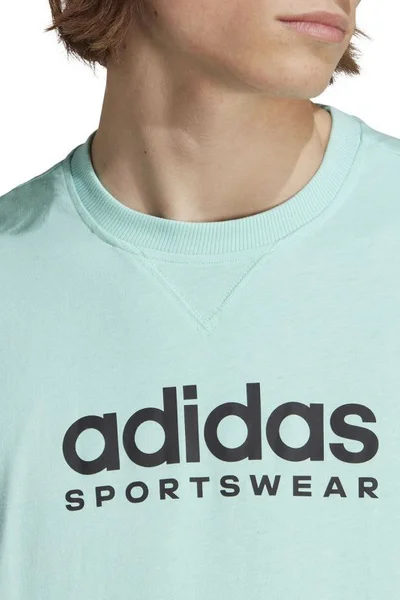 Tričko Adidas Graphic Tee pánské - krátký rukáv - máta - bavlna