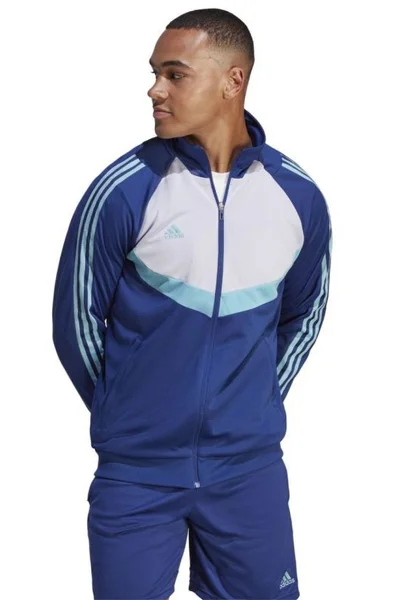 Sportovní pánská mikina adidas Tiro - modro-bílá