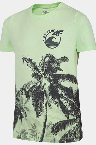 Zelené chlapecké tričko 4F Jr HJL22-JTSM013 72S
