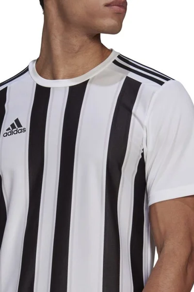 Bíločerné pánské pruhované tričko Adidas Striped 21 JSY M GV1377