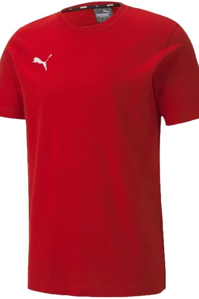 Červené pánské tričko Puma teamGOAL Casuals s logem