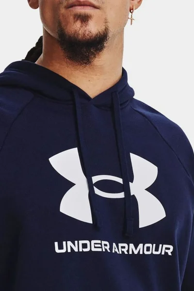 Under Armour Pánská klokanka s velkým logem - tmavě modrá