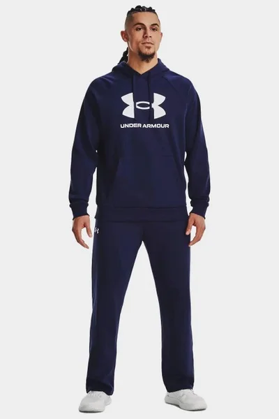 Under Armour Pánská klokanka s velkým logem - tmavě modrá