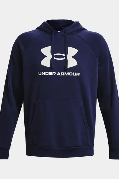 Under Armour Pánská klokanka s velkým logem - tmavě modrá