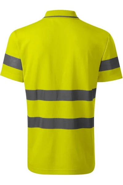 Pánská polokošile Rimeck HV Runway Fluo žlutá