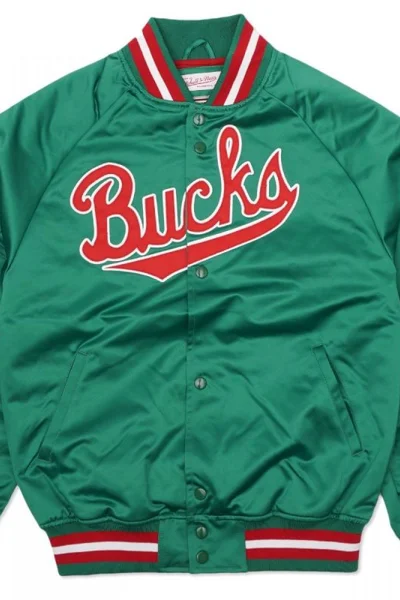 Mitchell & Ness NBA Milwaukee Bucks pánská lehká bunda zelená