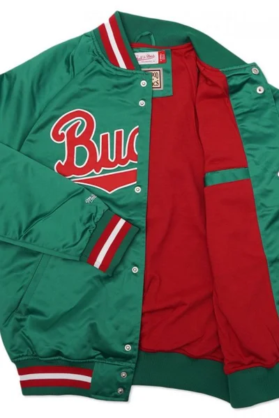 Mitchell & Ness NBA Milwaukee Bucks pánská lehká bunda zelená