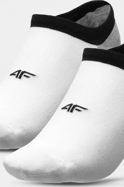 Pánské Sportovní Ponožky 4F - Bílé se Šedým Akcentem