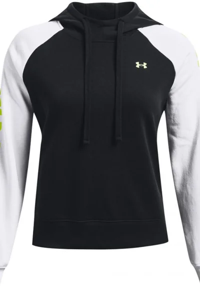 Černo-bílá dámská mikina Under Armour Rival Fleece CB Hoodie W 1365861 002