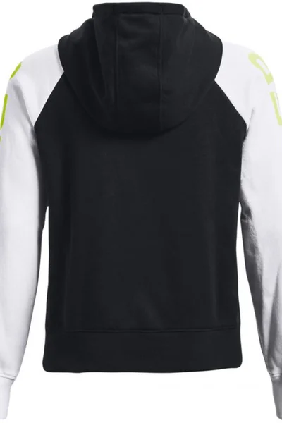 Černo-bílá dámská mikina Under Armour Rival Fleece CB Hoodie W 1365861 002