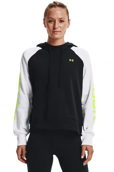 Černo-bílá dámská mikina Under Armour Rival Fleece CB Hoodie W 1365861 002