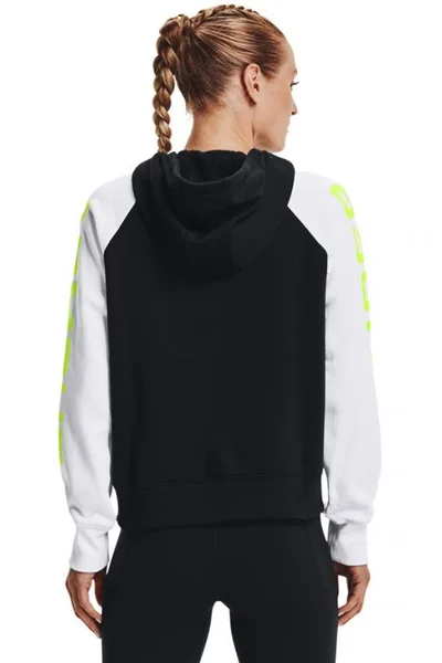 Černo-bílá dámská mikina Under Armour Rival Fleece CB Hoodie W 1365861 002