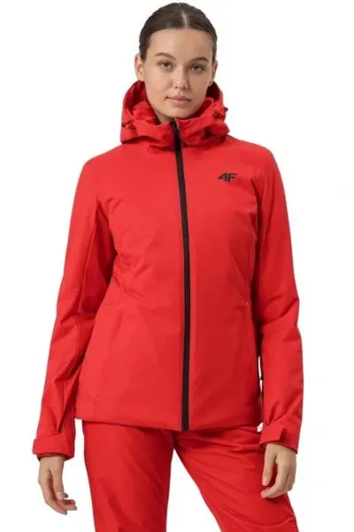 Dámská červená lyžařská bunda  H4Z21-KUDN001 - 4F