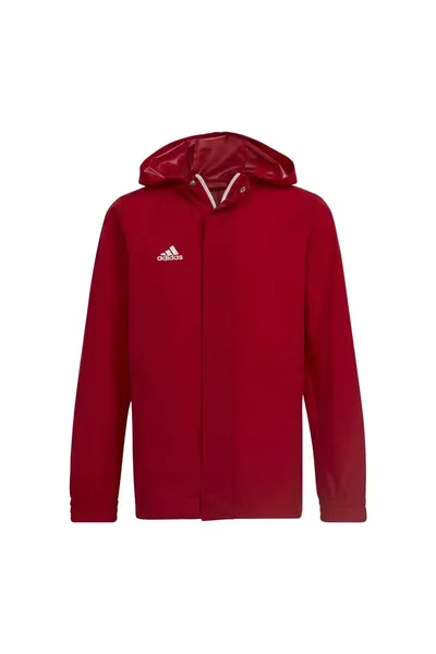 Červená dětská bunda Adidas Entrada 22 All-weather Jr HG6300