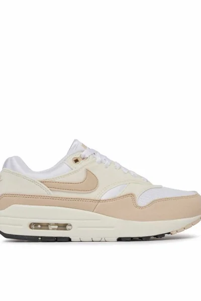 Nike Dámské Boty Air Max 1 - Bílo-Béžové Klasiky