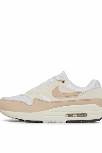 Nike Dámské Boty Air Max 1 - Bílo-Béžové Klasiky