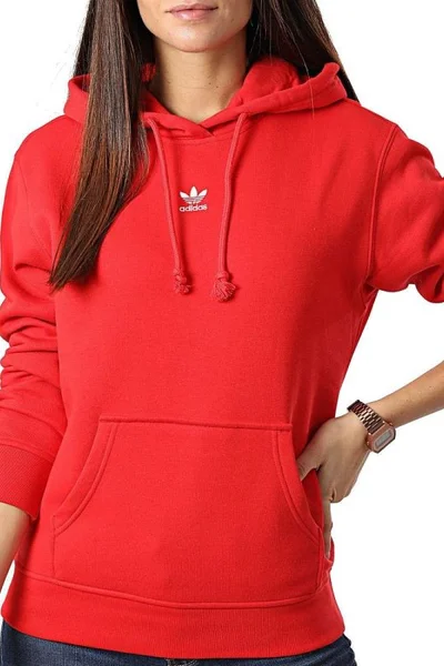 Moderní dámská mikina adidas Originals HOODIE - červená