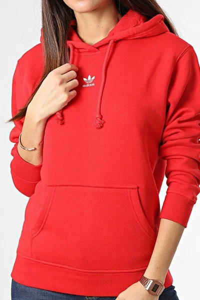 Moderní dámská mikina adidas Originals HOODIE - červená