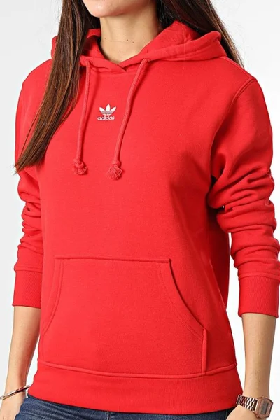 Moderní dámská mikina adidas Originals HOODIE - červená