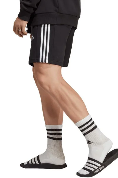 Šortky adidas Essentials French Terry 3-Stripes černé