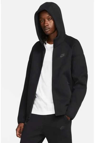 NIKE Pánská mikina s kapucí Tech Fleece Windrunner - černá