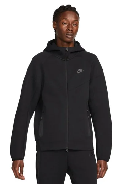 NIKE Pánská mikina s kapucí Tech Fleece Windrunner - černá