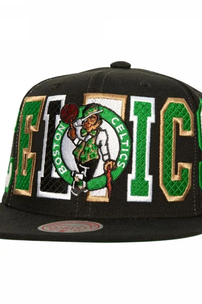 Černá zelená kšiltovka Mitchell & Ness Boston Celtics Snapback