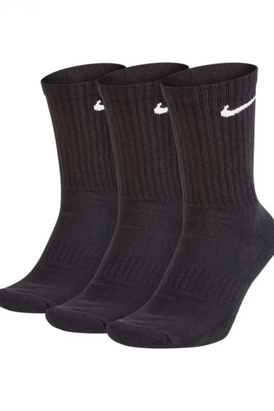 Sportovní ponožky Nike Cushioned 3Pack - černé pohodlné