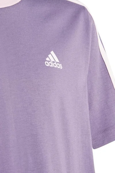 Adidas Dětské Bavlněné Tričko Essentials Loose Fialové