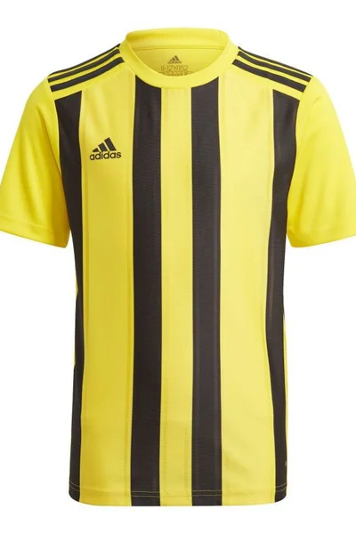 Adidas Dětské tričko s pruhy žlutočerné
