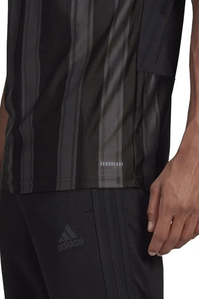Černo-šedé pánské tričko Adidas Striped 21 JSY M GN7625
