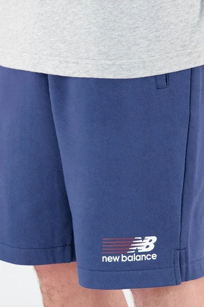 New Balance Pánské Sportovní Froté Šortky Modré