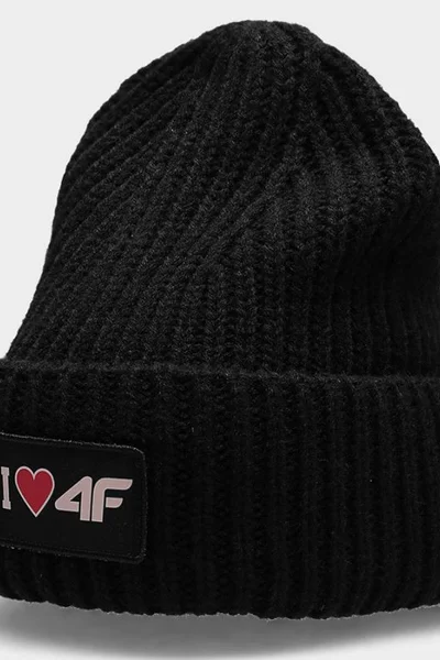 Zimní čepice 4F pro děti s logo a zakřiveným lemem