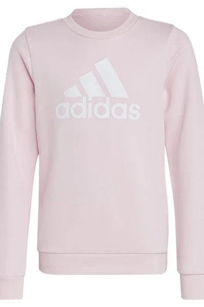 Adidas Růžová Dívčí Mikina s Logem