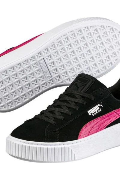 Platformové tenisky Puma Suede pro dívky - černé